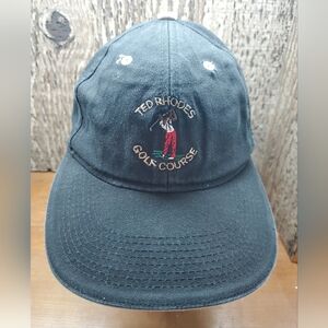 Ted Rhodes Golf Course Women's Black Adjustable Strapback Hat Cap One Size